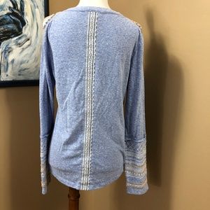 Sundance Embroidered Beaded Mesh Long Sleeve